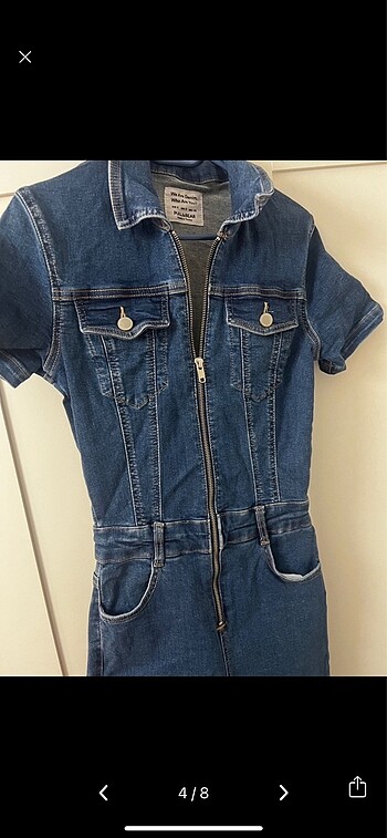 s Beden mavi Renk Pull&Bear Denim Tulum