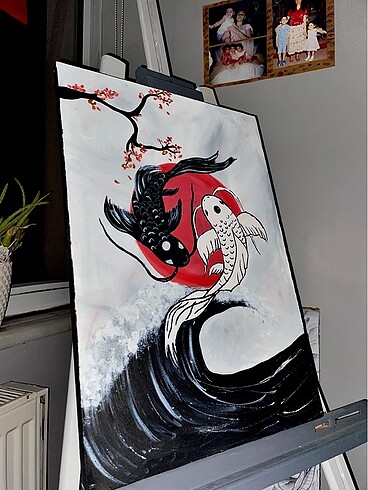 Ying yang koi balığı tablosu
