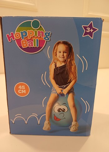 Renkli Mavi Zıplayan Top 45 cm - Görsel 2