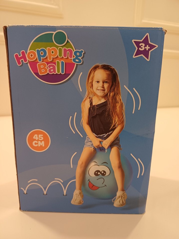 Renkli Mavi Zıplayan Top 45 cm - Görsel 2