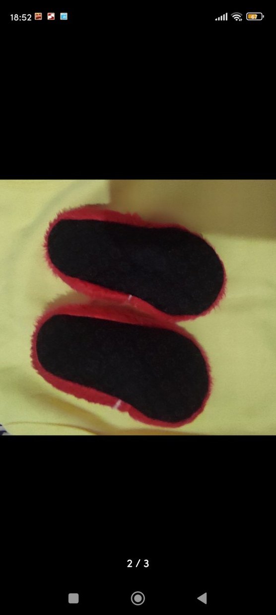 Kız Çocuk Kırmızı Sıcak panduf - Görsel 3