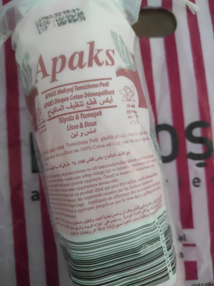 Apaks Disk Pamuk 70 Adet Yumuşak Kozmetik Pedi - Görsel 2