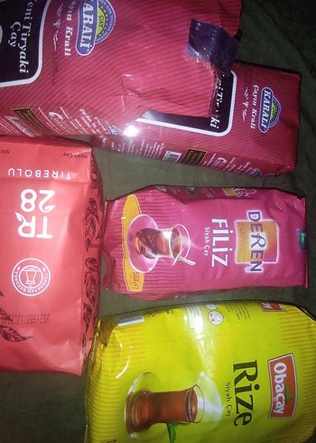 Renkli Siyah Çay Paketleri