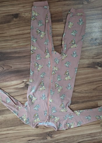 Fermuarlı Pembe Baskılı Bebek Kız Tulumu - Görsel 4