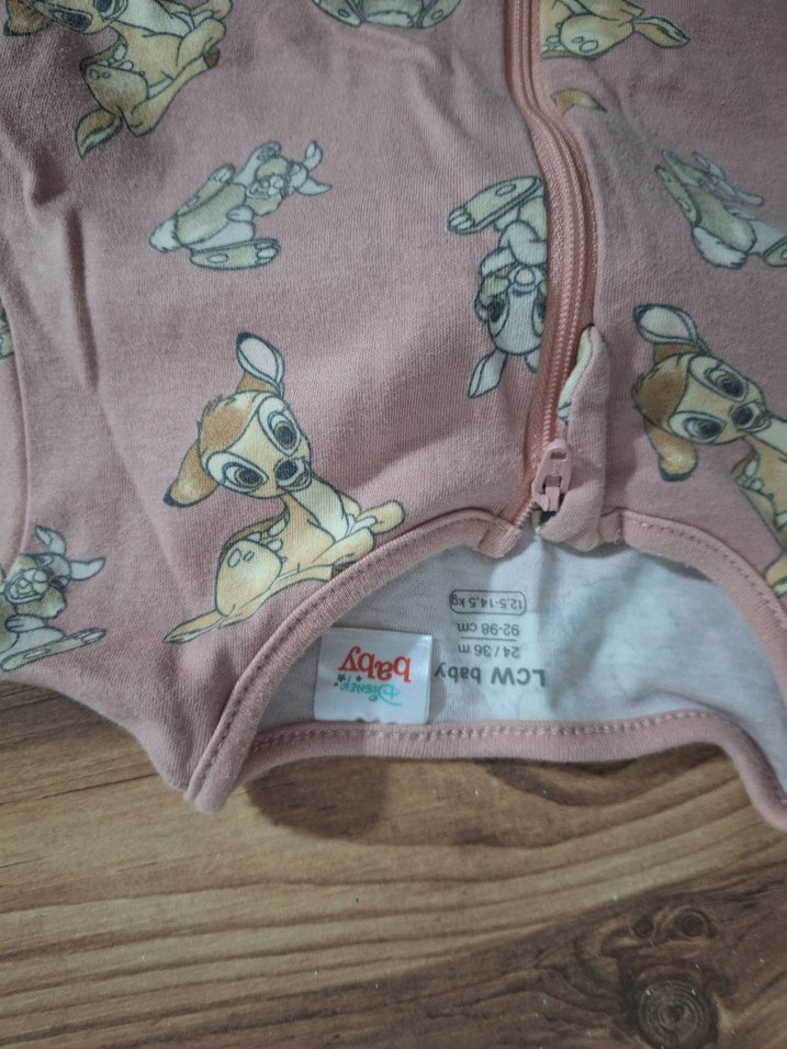 Fermuarlı Pembe Baskılı Bebek Kız Tulumu - Görsel 2