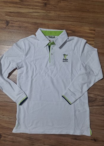 Orjinal doğa koleji Uzun Kollu Beyaz Erkek Polo Tişört - Görsel 4