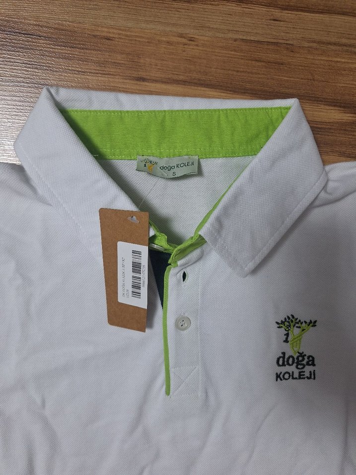 Orjinal doğa koleji Uzun Kollu Beyaz Erkek Polo Tişört - Görsel 2