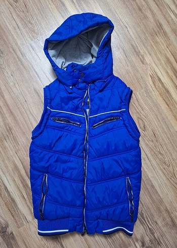 Parlak Mavi Erkek Çocuk Fermuarlı Şişme Yelek Xs beden - Görsel 4