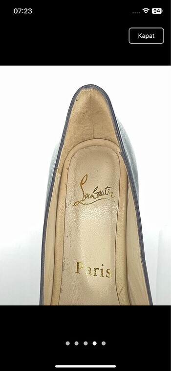 36 Beden siyah Renk Orjinal Christian Louboutin ayakkabı