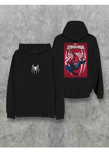 Örümcek Adam Spiderman Unisex kapşonlu Sweatshirt 