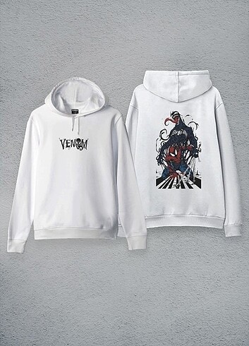 Marvel Venom Baskılı unisex kapşonlu Sweatshirt