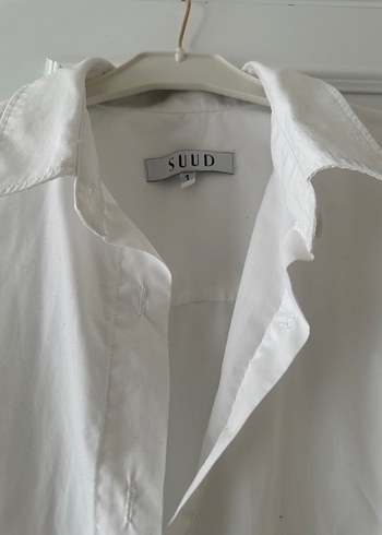 Suud Collection Pamuk Kumaşlı Beyaz Düğmeli Kadın Gömlek