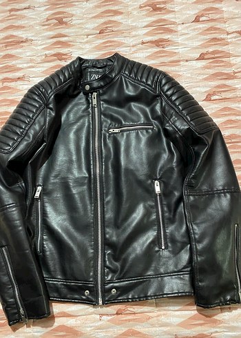 Zara deri ceket - Görsel 3