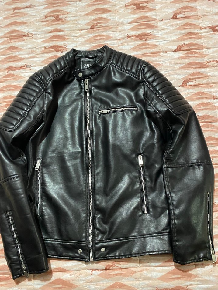 Zara deri ceket - Görsel 3