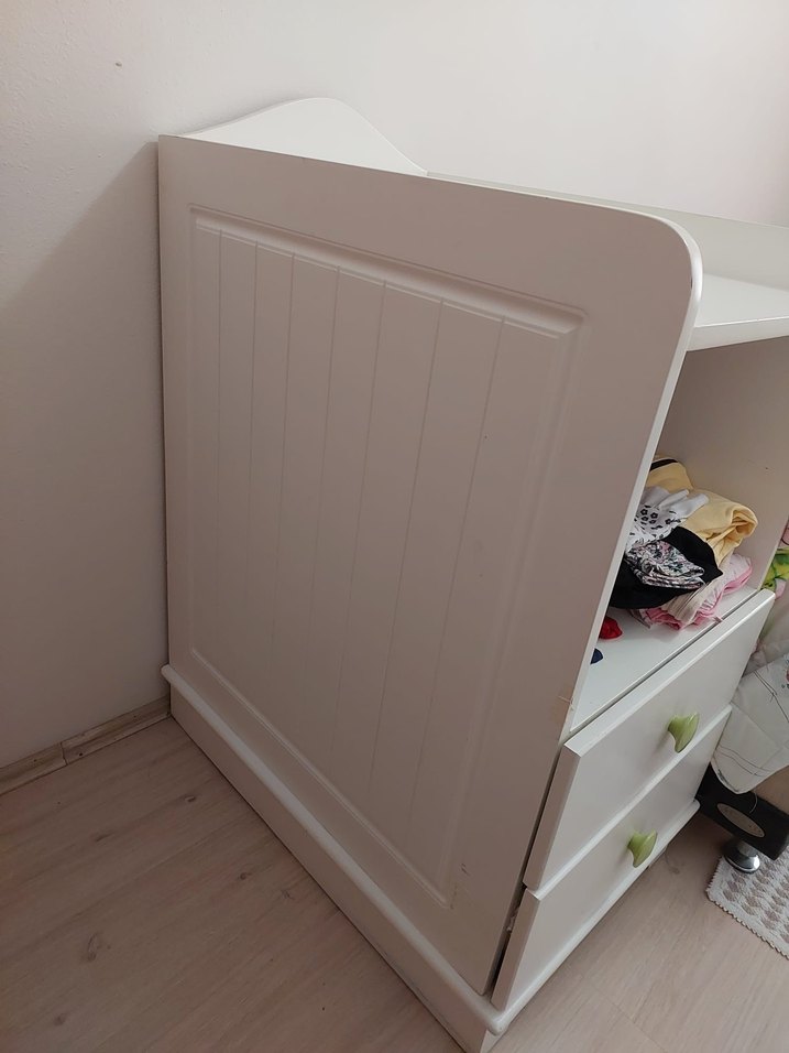 Beyaz Çekmeceli alt açma masası - Görsel 2