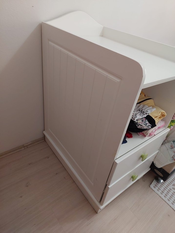 Beyaz Çekmeceli alt açma masası - Görsel 3