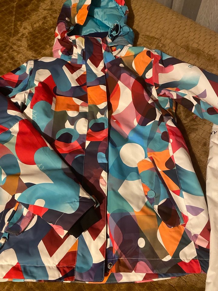 Kadın Çok Renkli Desenli Midi Kapüşonlu Mont - Görsel 4