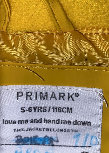 Sarı Düğmeli Erkek Çocuk Yağmurluk - Görsel 6