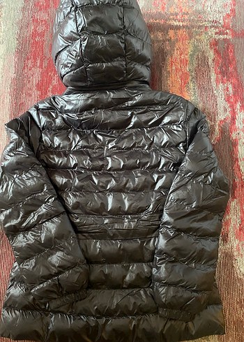 Kadın Siyah Kapüşonlu Fermuarlı Mont - Görsel 5