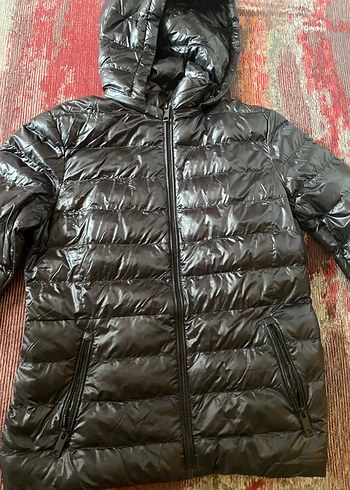 Kadın Siyah Kapüşonlu Fermuarlı Mont - Görsel 2