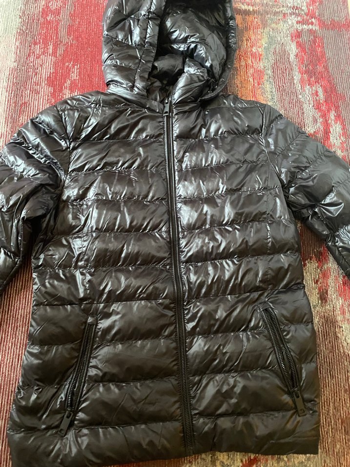 Kadın Siyah Kapüşonlu Fermuarlı Mont - Görsel 2