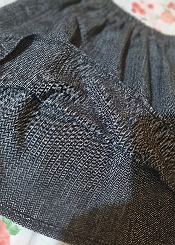 Gri Piliseli Midi Kadın Etek - Görsel 3