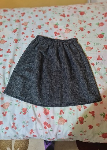 Gri Piliseli Midi Kadın Etek - Görsel 2