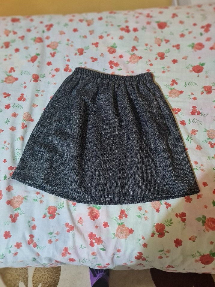 Gri Piliseli Midi Kadın Etek - Görsel 2