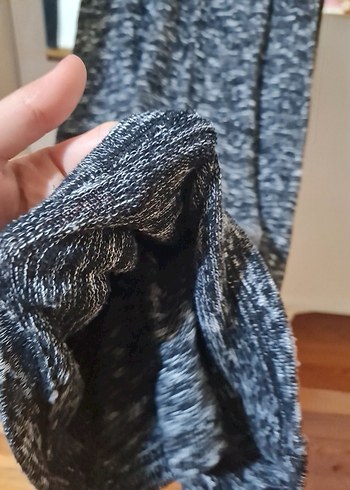 Gri Uzun Örme Kadın Elbise - Görsel 3