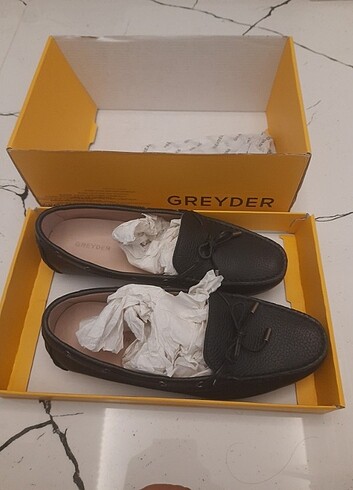 Greyder deri kadın loafer
