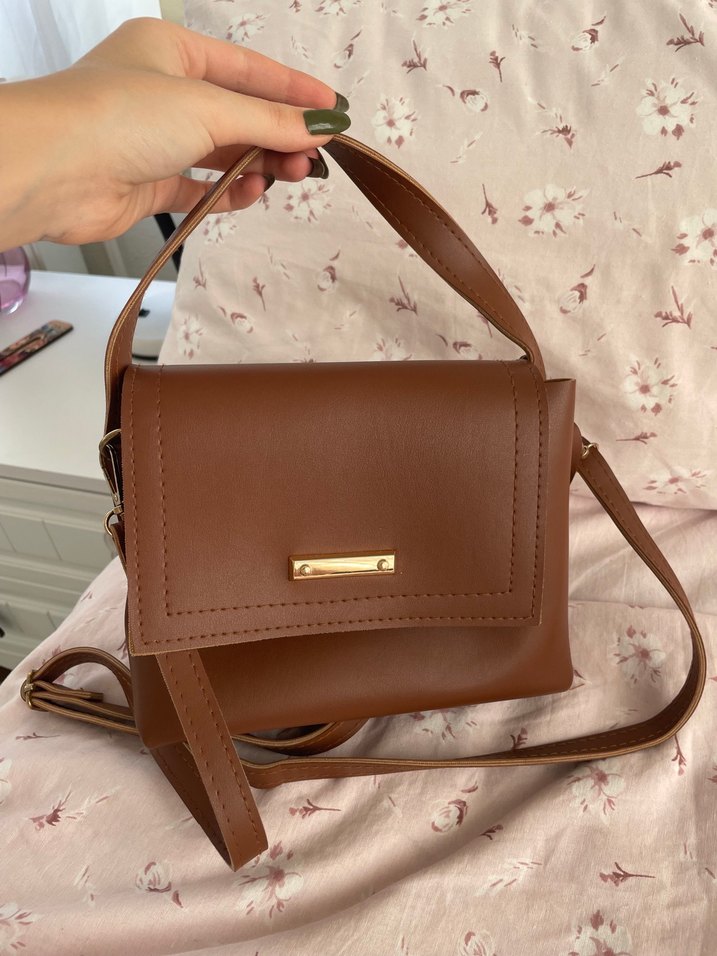 Kahverengi Deri Kadın Çanta - Görsel 2