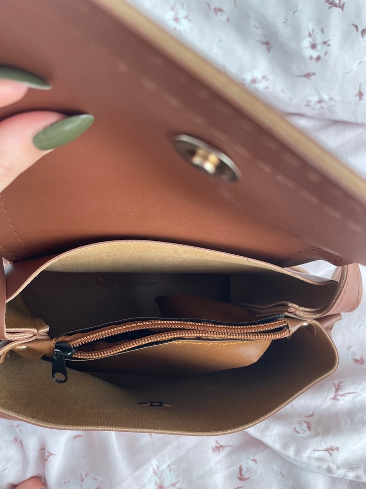 Kahverengi Deri Kadın Çanta - Görsel 4