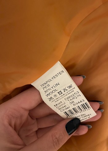 Düğmeli  Süet Midi Kadın Kaban - Görsel 3