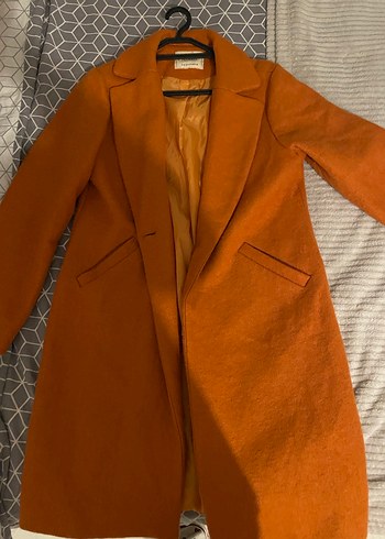 Düğmeli  Süet Midi Kadın Kaban - Görsel 2