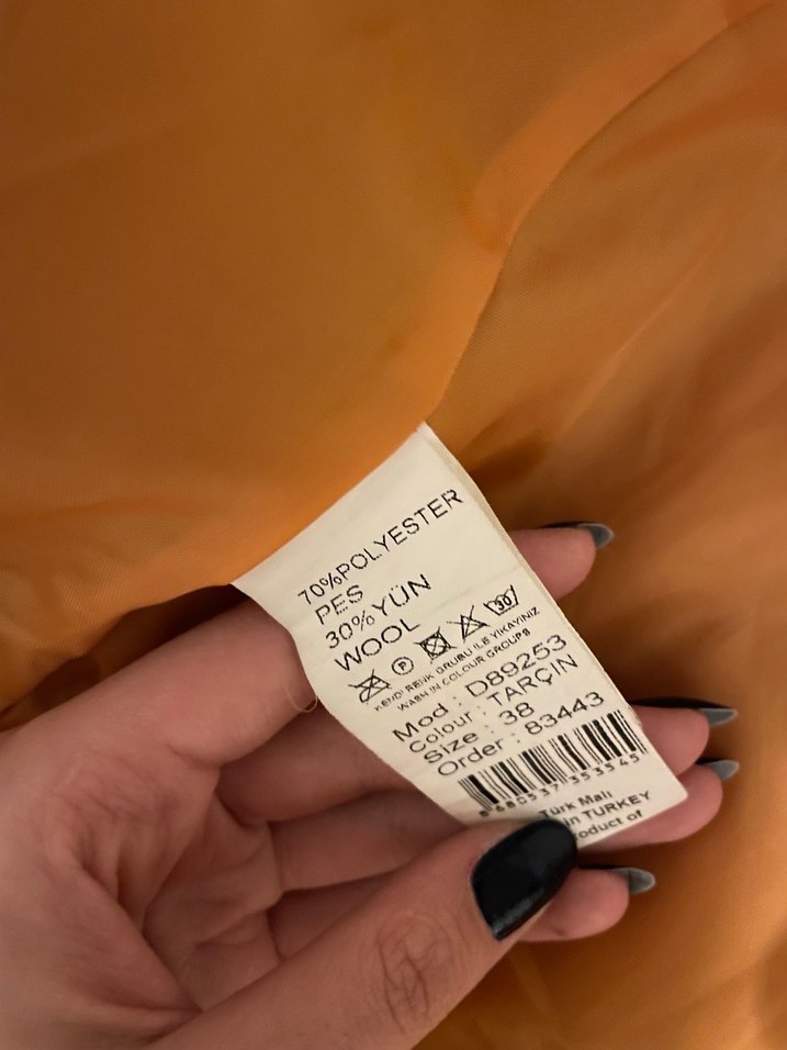 Düğmeli  Süet Midi Kadın Kaban - Görsel 3