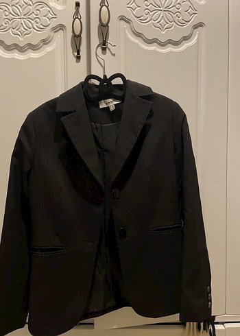 Kadın Siyah Düğmeli Ofis Blazeri - Görsel 2