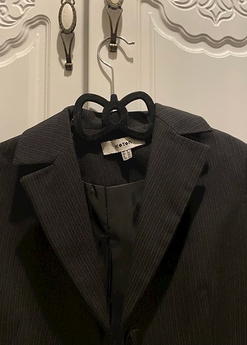 Kadın Siyah Düğmeli Ofis Blazeri - Görsel 3