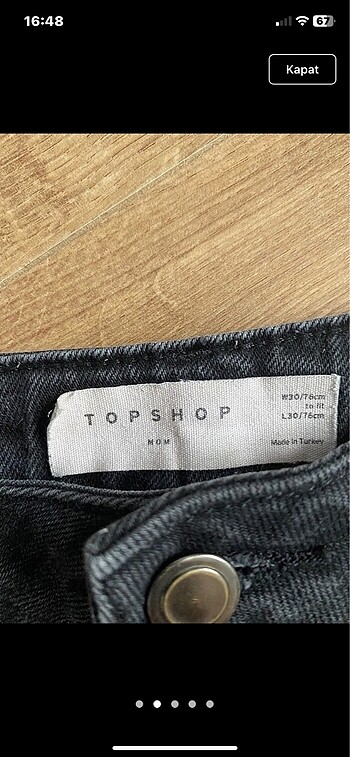 Topshop kot şort