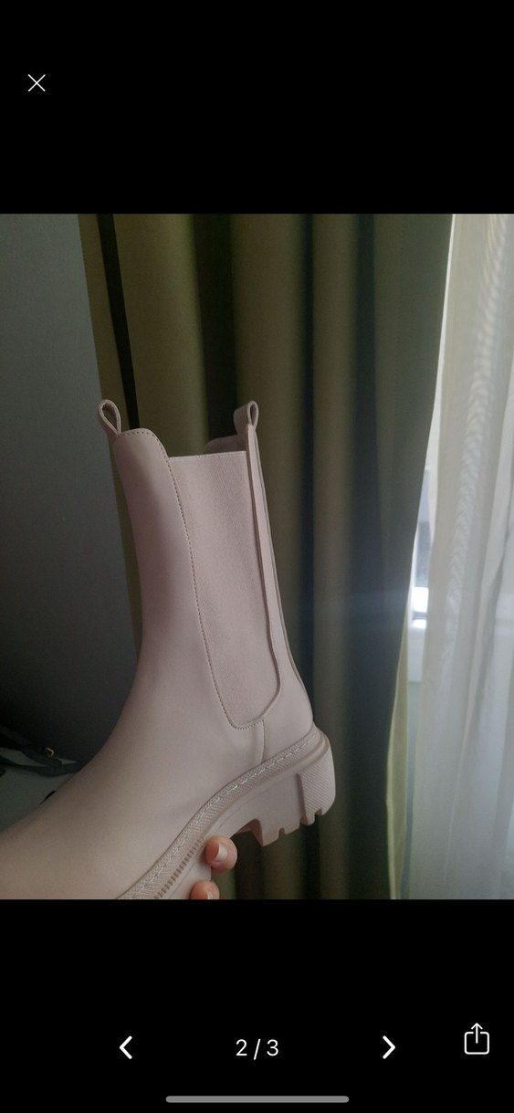 Bej Platform Topuklu Kadın Bot - Görsel 2