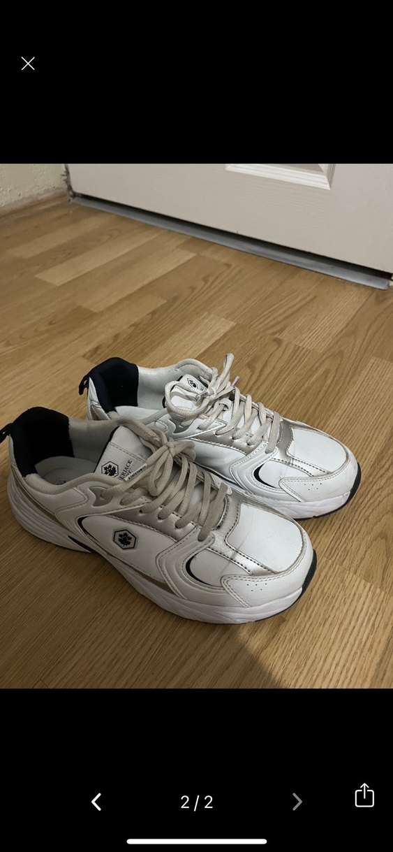 Beyaz Platform Topuklu Bağcıklı Kadın Spor Ayakkabı - Görsel 2