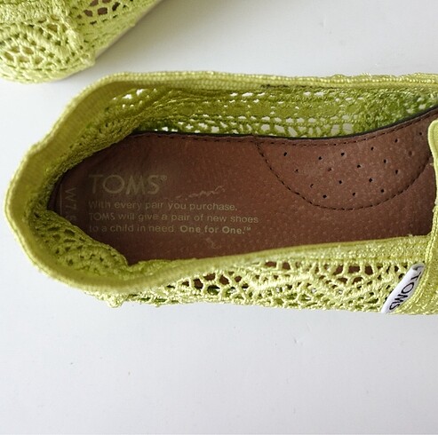 39 Beden yeşil Renk TOMS Espadril Ayakkabı