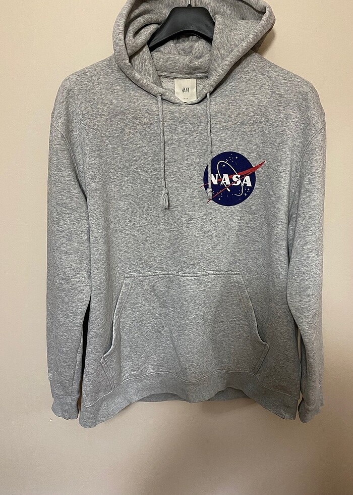 H&M Nasa Baskılı Hoodie Sweatshirt - Görsel 3