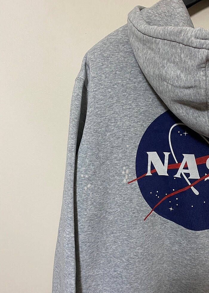 H&M Nasa Baskılı Hoodie Sweatshirt - Görsel 5