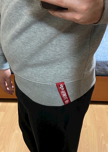 Alpha Industries Gri Sweatshirt - Görsel 3