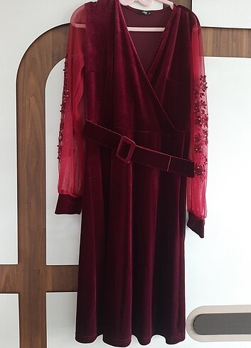 Kadife elbise - Görsel 3