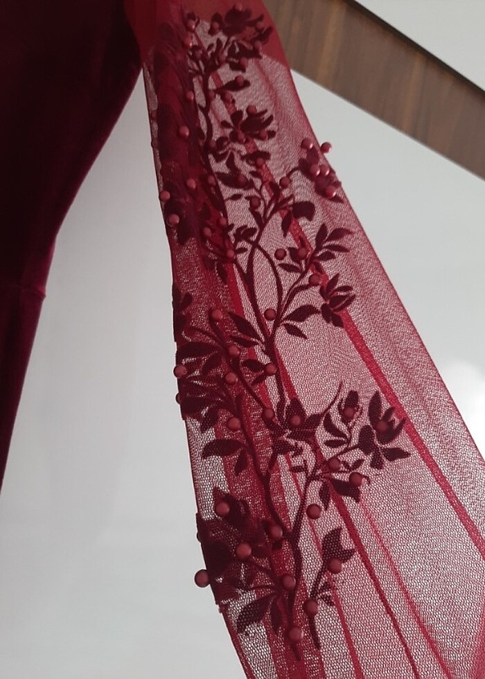 Kadife elbise - Görsel 4