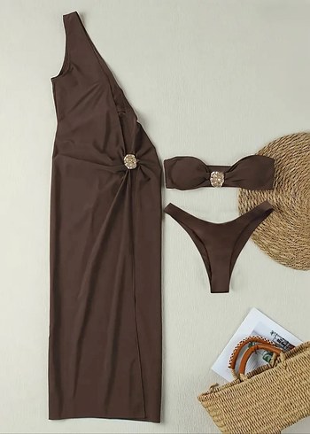 3 parça bikini takım ve plaj elbisesi - Görsel 2