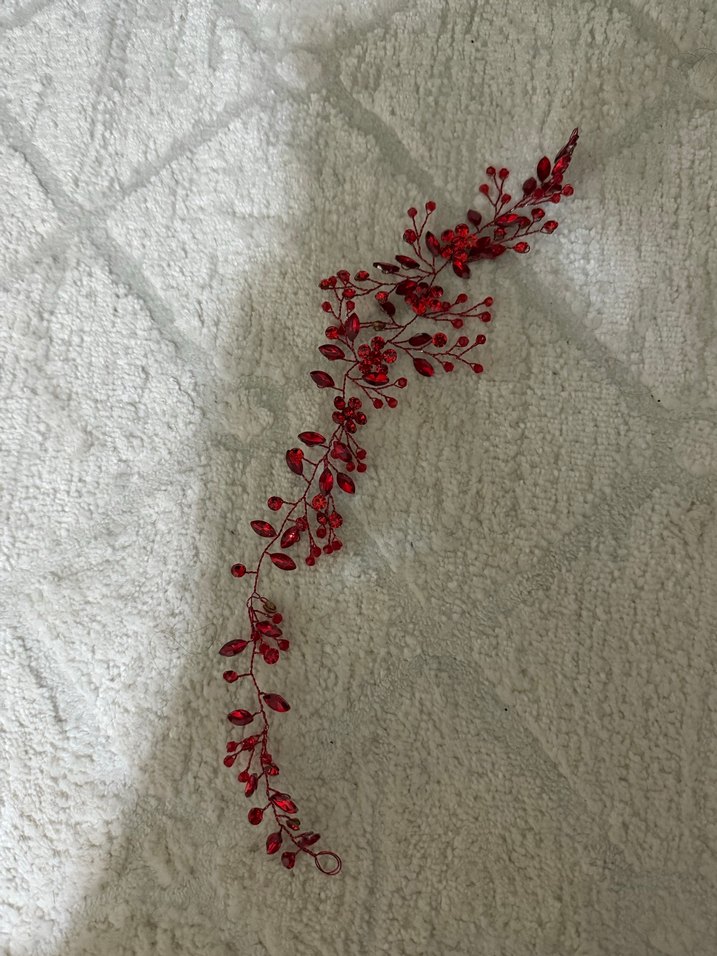 Kırmızı saç aksesuar - Görsel 2