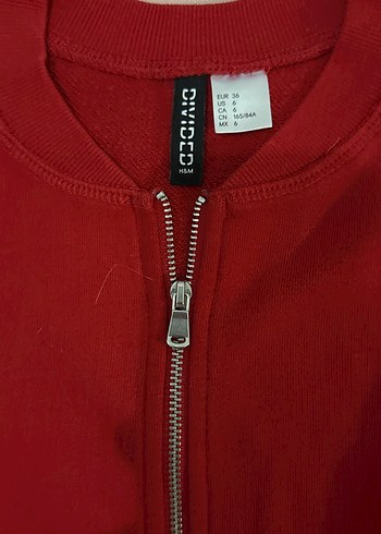 Kırmızı Kadın  Fermuarlı Peplum Ceket - Görsel 2