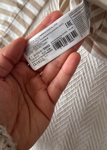 Bej Çizgili Erkek çocuk Uzun Kollu Tişört - Görsel 3